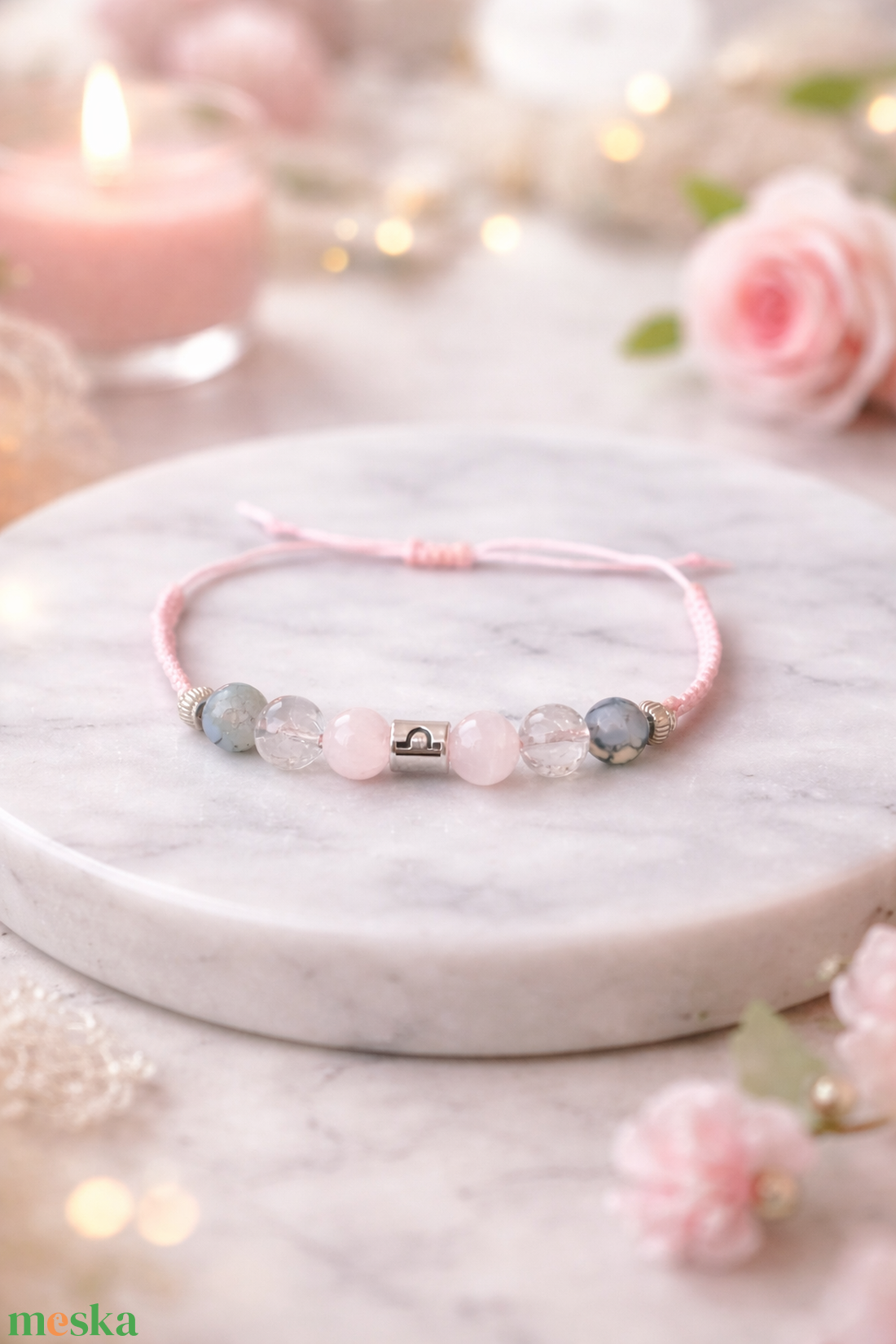 Egyedi ásványos makramé karkötő - ékszer - karkötő - ásványkarkötő - Meska.hu