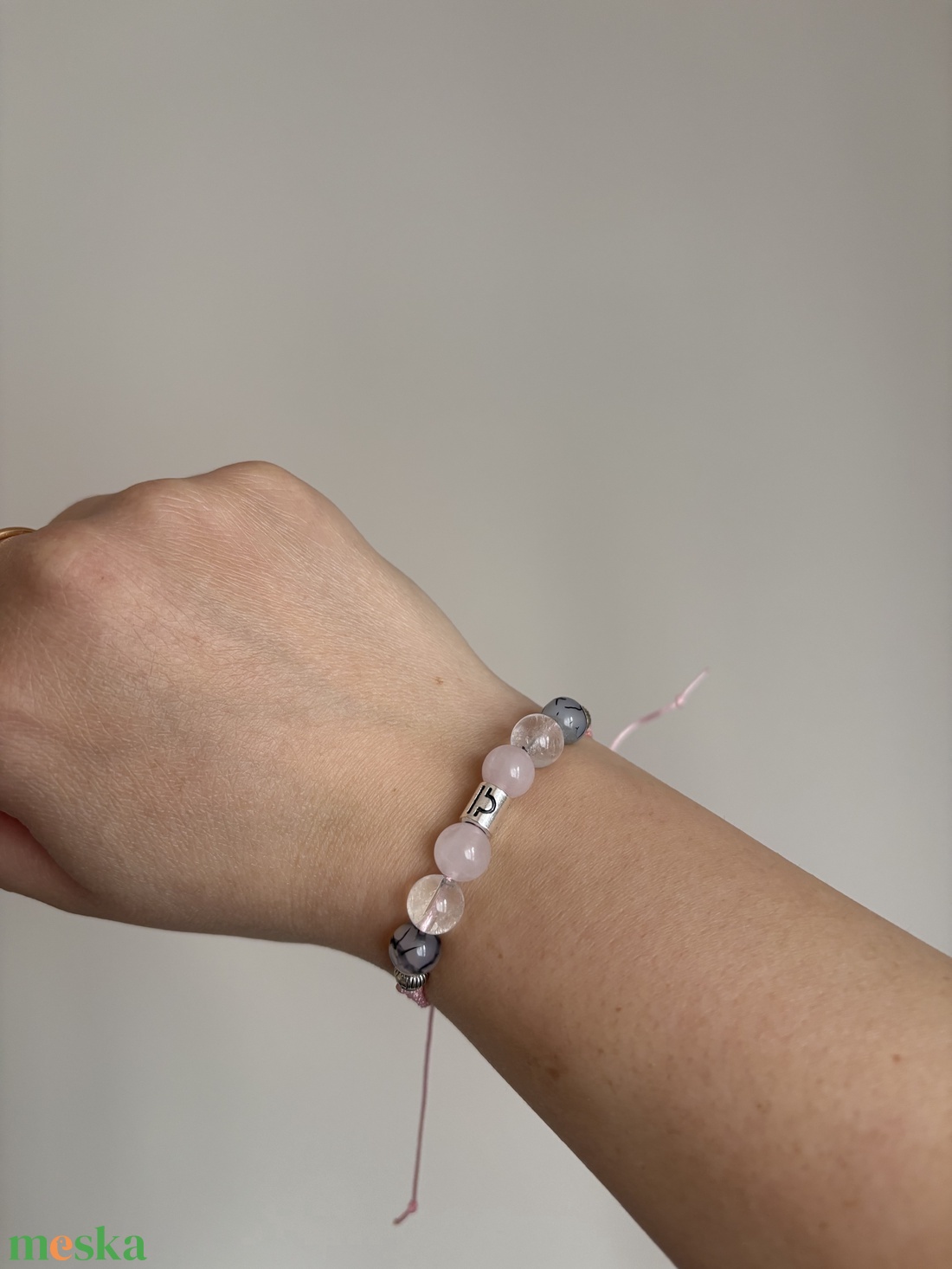 Egyedi ásványos makramé karkötő - ékszer - karkötő - ásványkarkötő - Meska.hu