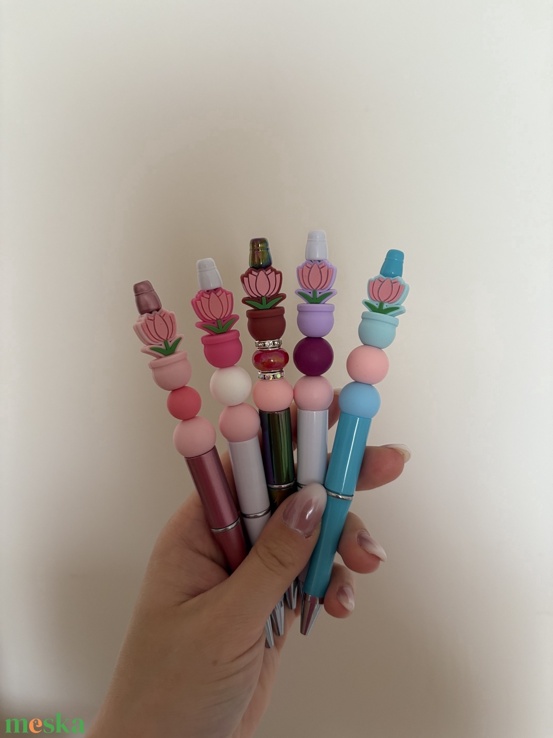 Különleges, egyedi kaspós virágos toll - otthon & életmód - papír, írószer - ceruza & toll - Meska.hu