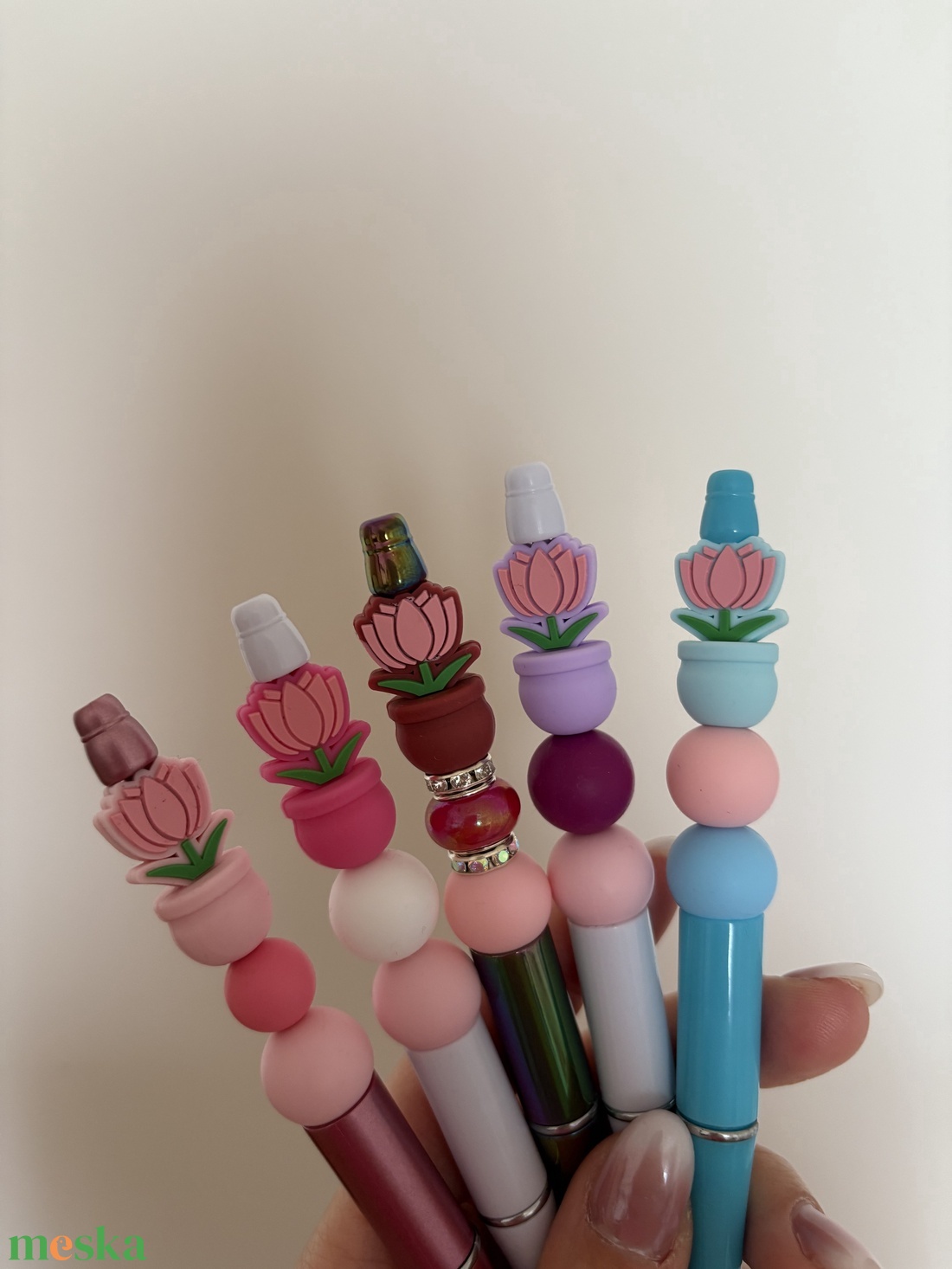 Különleges, egyedi kaspós virágos toll - otthon & életmód - papír, írószer - ceruza & toll - Meska.hu