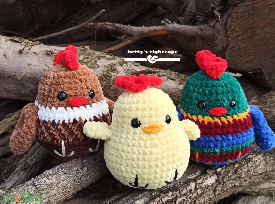 Horgolt csibe - játék & sport - plüssállat & játékfigura - madár - Meska.hu