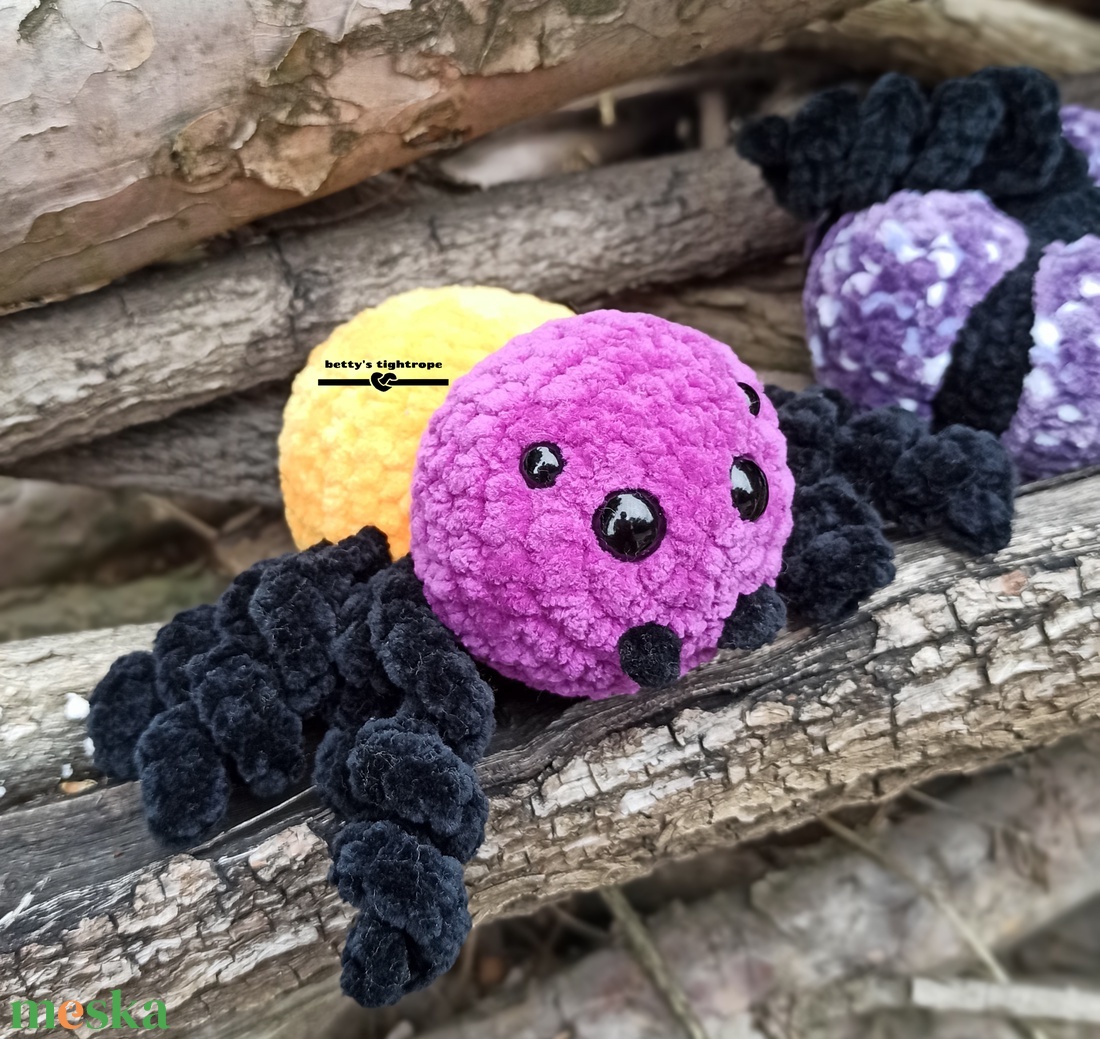 Horgolt plüss pók  - játék & sport - plüssállat & játékfigura - más figura - Meska.hu