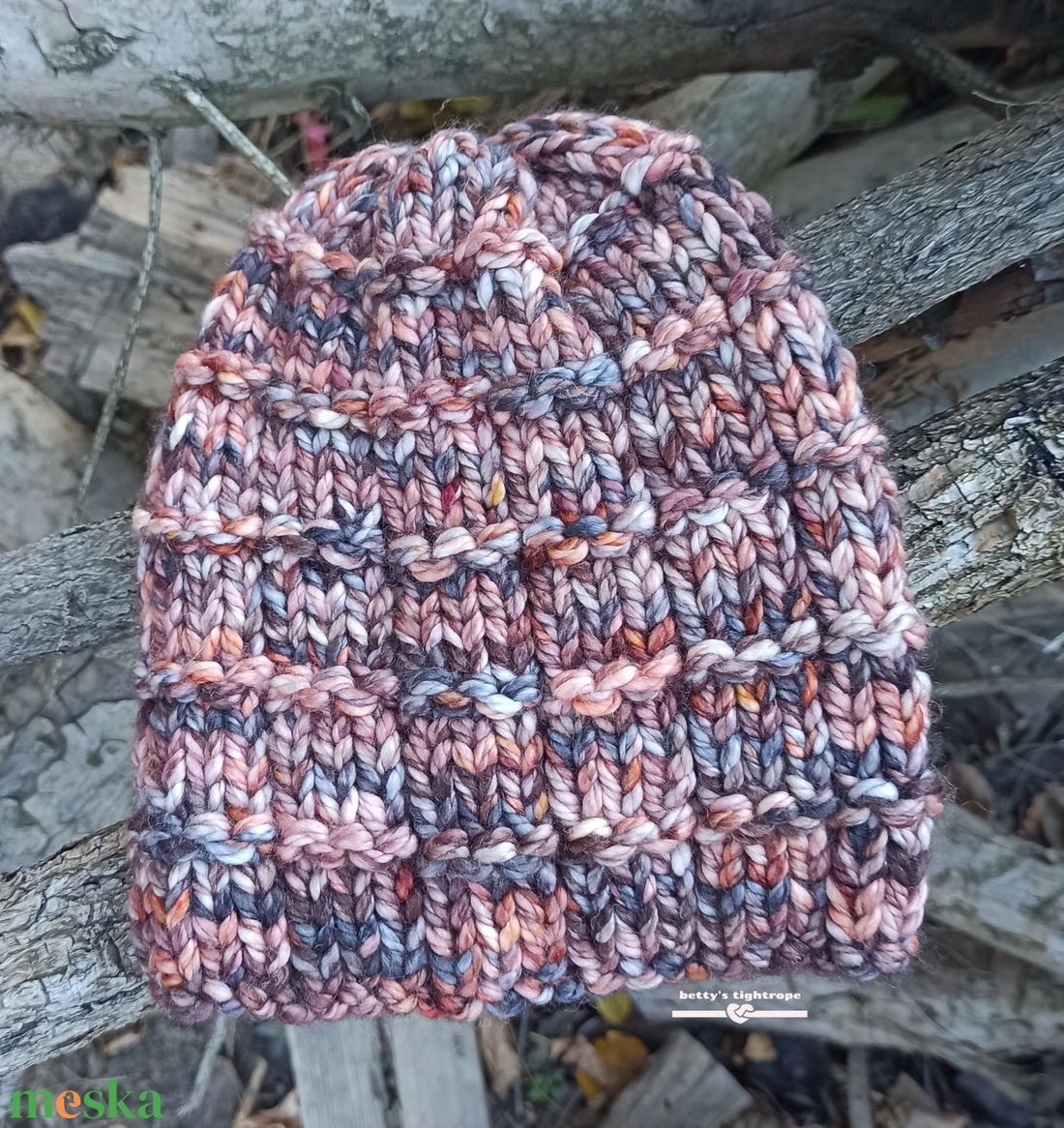 Kézzel kötött férfi sapka   - ruha & divat - sál, sapka, kendő - sapka - Meska.hu