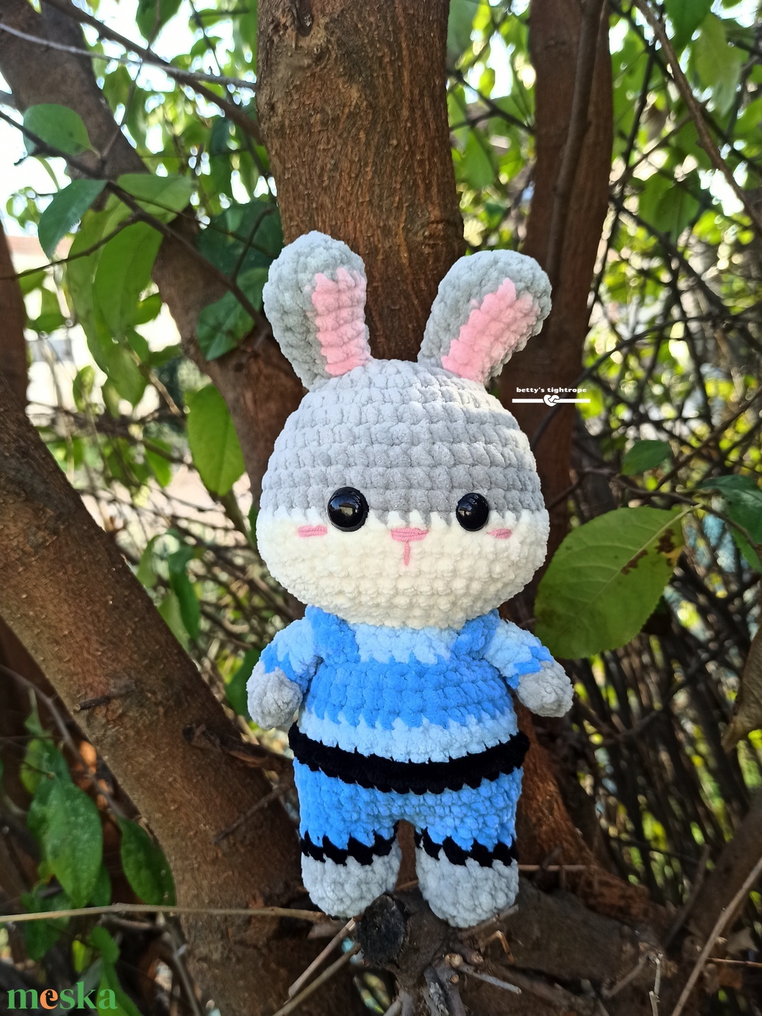 Horgolt nyuszi  - játék & sport - plüssállat & játékfigura - nyuszi - Meska.hu