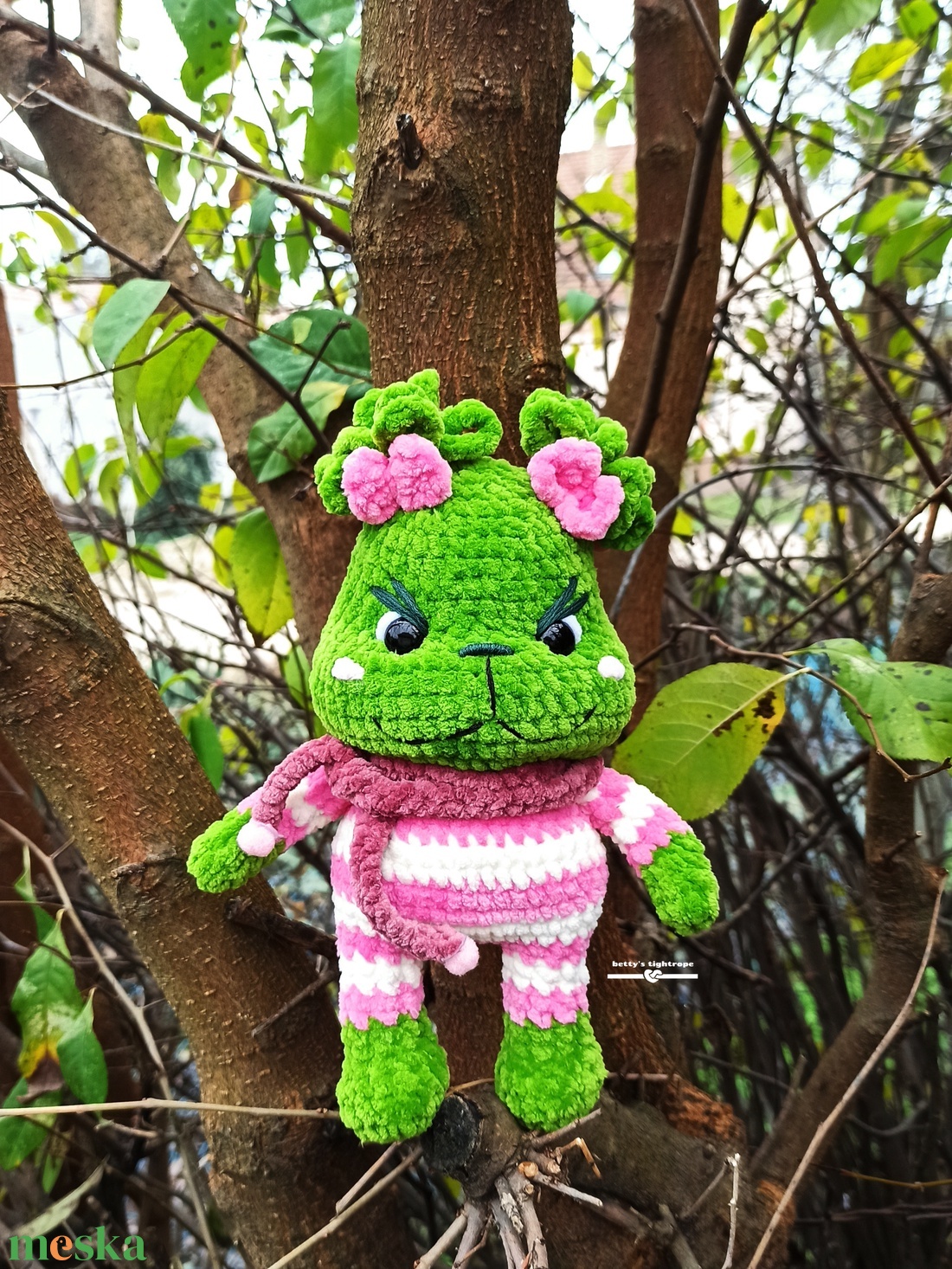 Horgolt Grincs lány  - játék & sport - plüssállat & játékfigura - plüss mesefigurák - Meska.hu