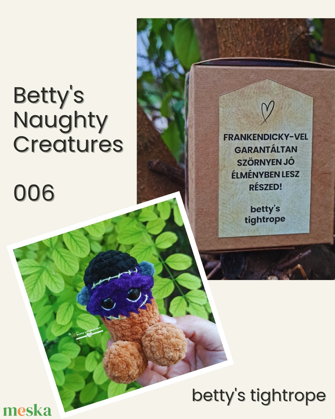 Horgolt kuki - játék & sport - plüssállat & játékfigura - más figura - Meska.hu