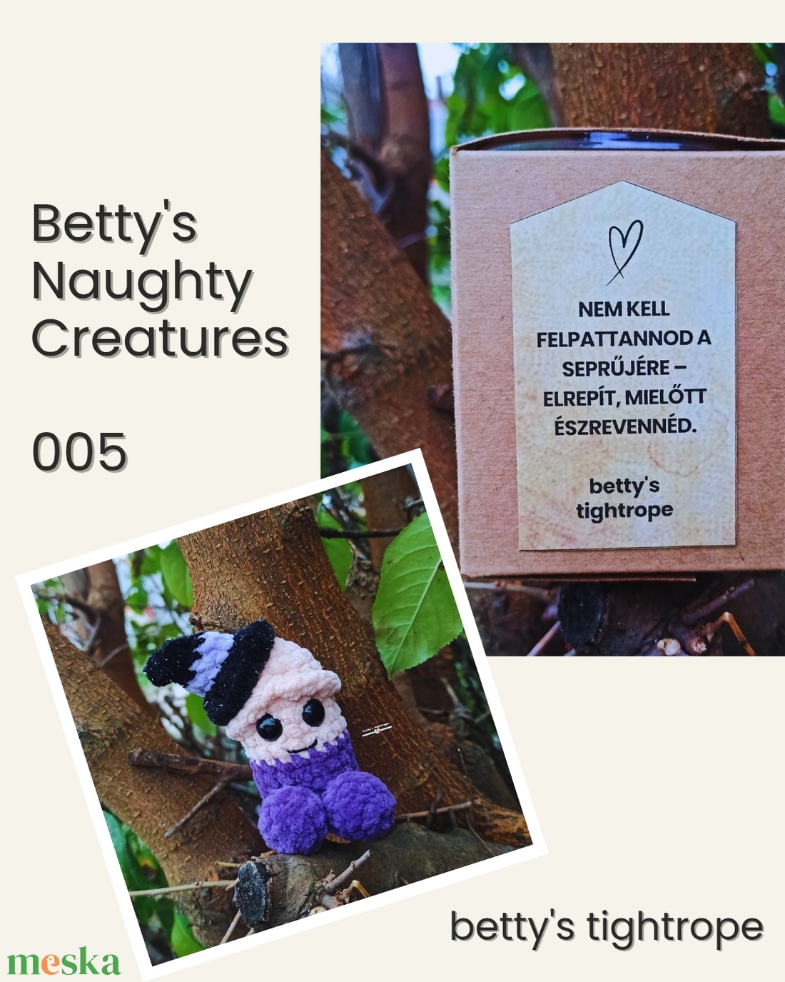 Horgolt kuki - játék & sport - plüssállat & játékfigura - más figura - Meska.hu