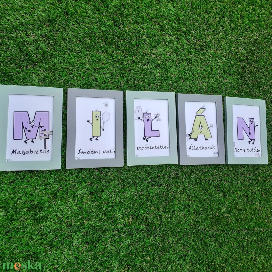 Betűmanó egyedi tulajdonságképek (szobadekor) 10x15 cm - otthon & életmód - dekoráció - fali és függő dekoráció - betű & név - Meska.hu