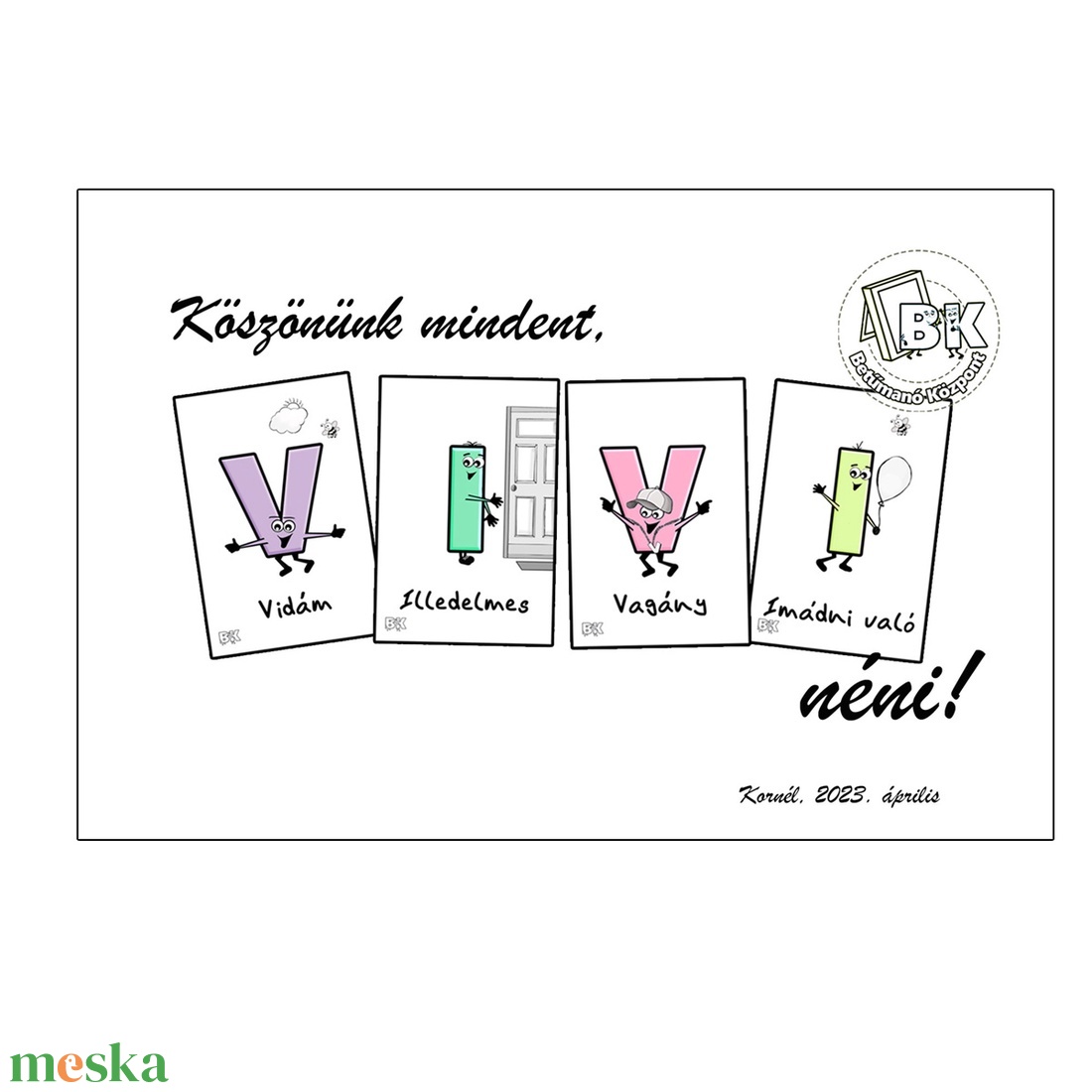 Pedagógus köszöntő ajándék 10x15 cm  - otthon & életmód - dekoráció - kép & falikép - poszter - Meska.hu