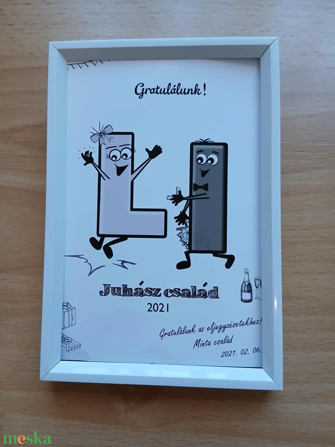 Eljegyzési/esküvői köszöntőkép - esküvő - esküvői szett - Meska.hu