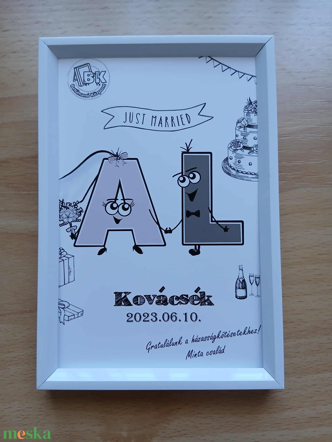 Eljegyzési/esküvői köszöntőkép - esküvő - esküvői szett - Meska.hu