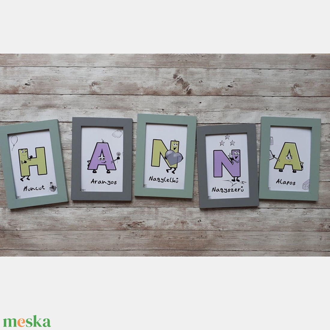 Betűmanó egyedi tulajdonságképek (szobadekor) 10x15 cm - otthon & életmód - dekoráció - fali és függő dekoráció - betű & név - Meska.hu