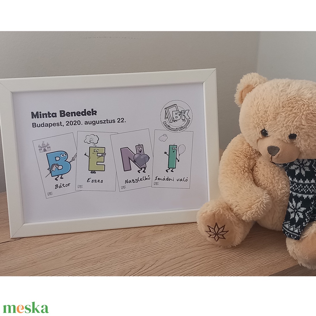 Betűmanó egyedi tulajdonságképek (szobadekor) A4 méretben - otthon & életmód - dekoráció - fali és függő dekoráció - betű & név - Meska.hu