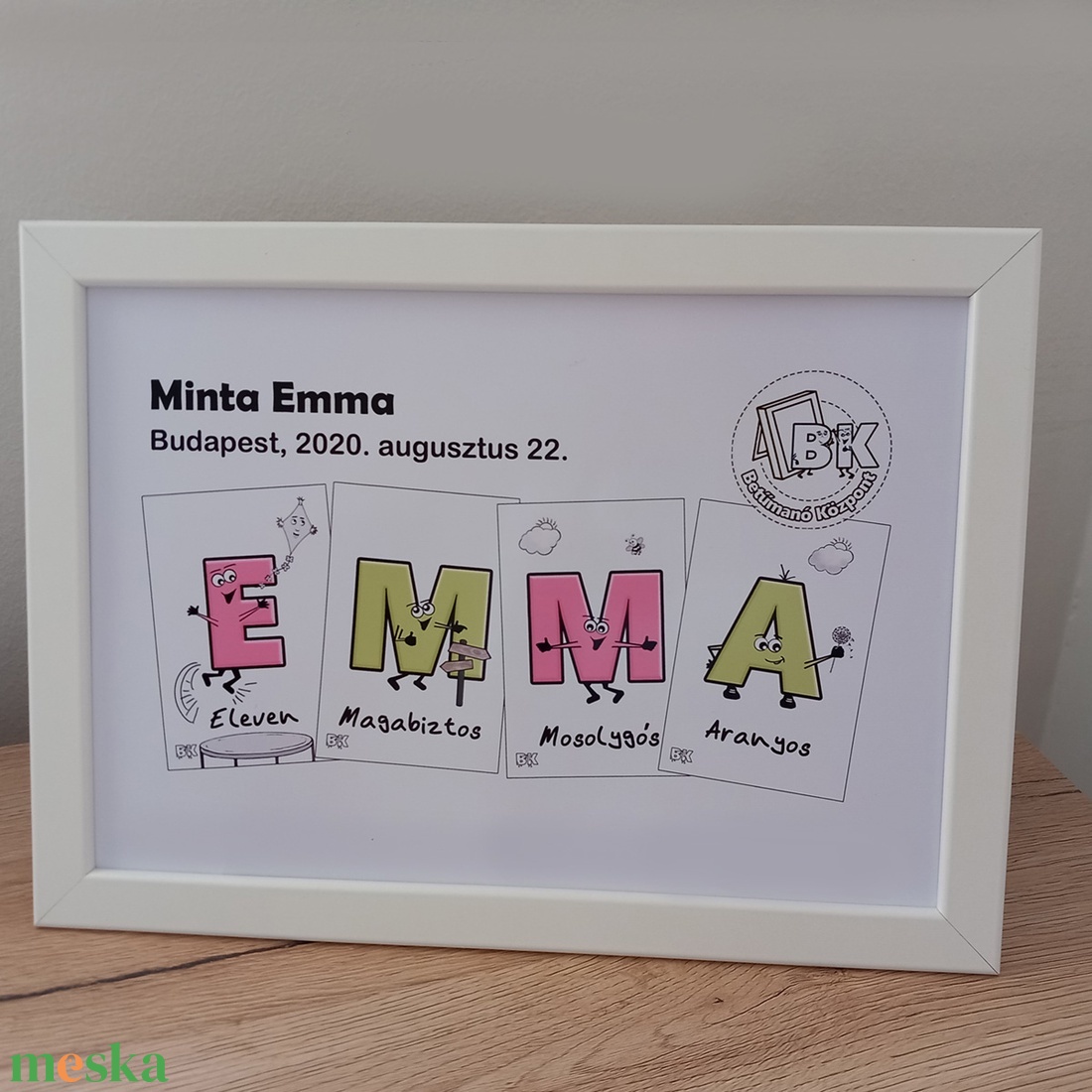 Betűmanó egyedi tulajdonságképek (szobadekor) A4 méretben - otthon & életmód - dekoráció - fali és függő dekoráció - betű & név - Meska.hu