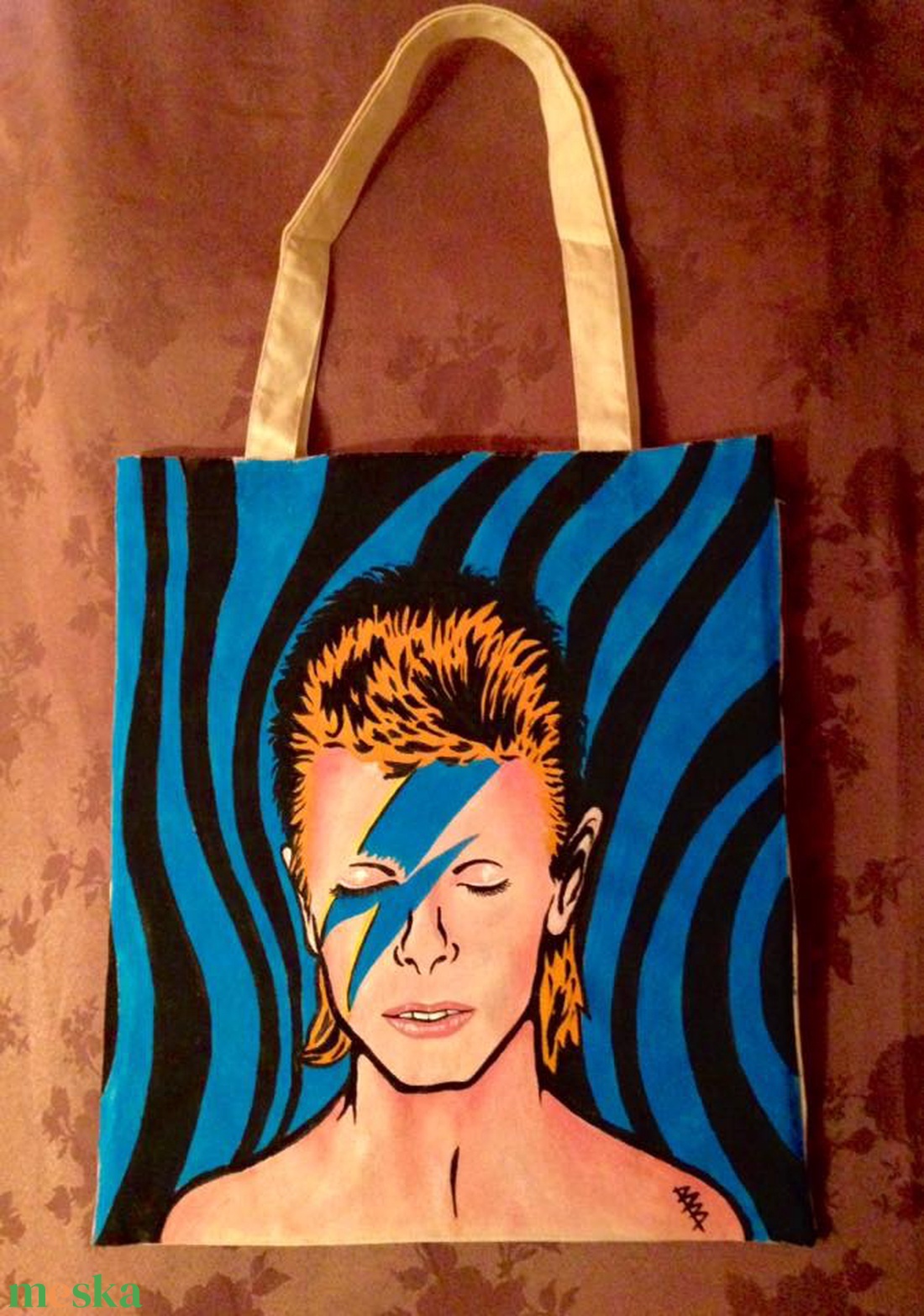 Bowie tatyó - táska & tok - bevásárlás & shopper táska - shopper, textiltáska, szatyor - Meska.hu