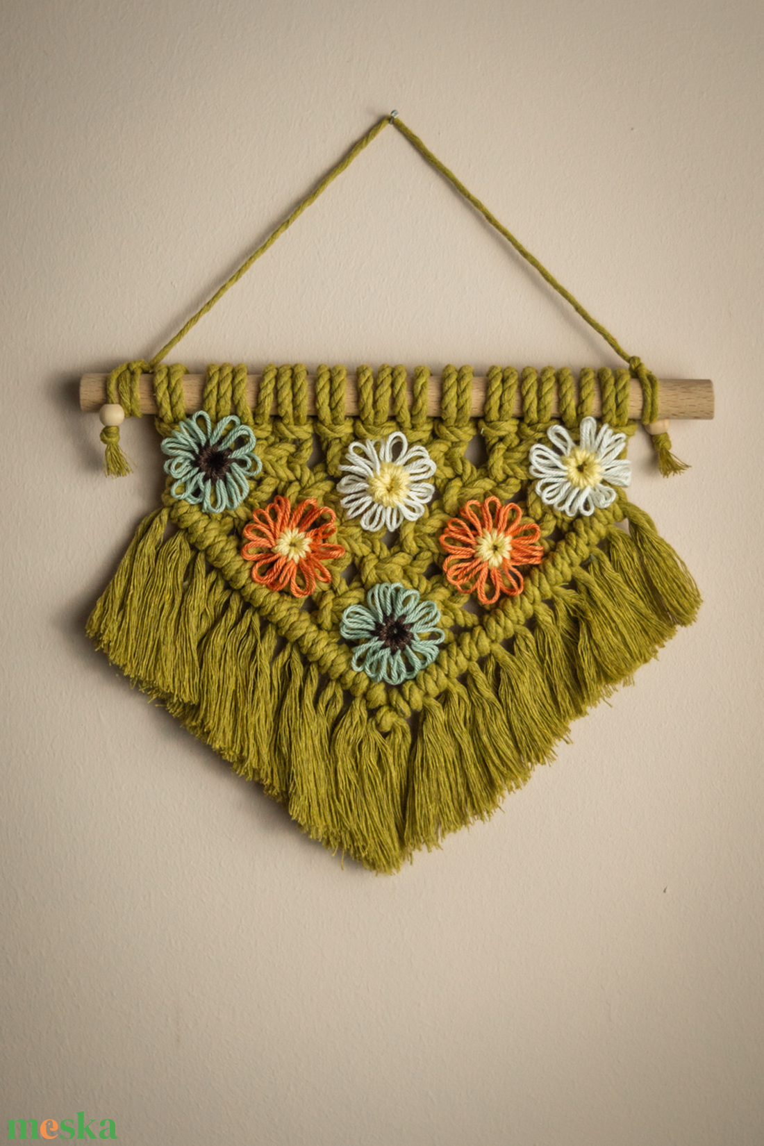 Makramé falidísz - otthon & életmód - dekoráció - fali és függő dekoráció - falra akasztható dekor - Meska.hu