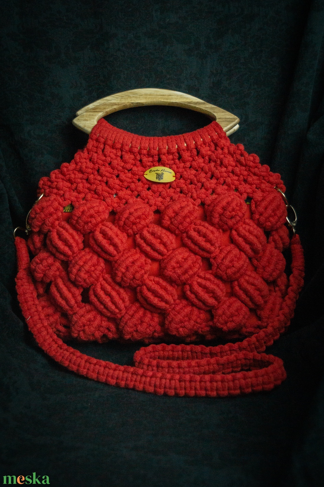 Makramé kézi/válltáska - táska & tok - kézitáska & válltáska - válltáska - Meska.hu