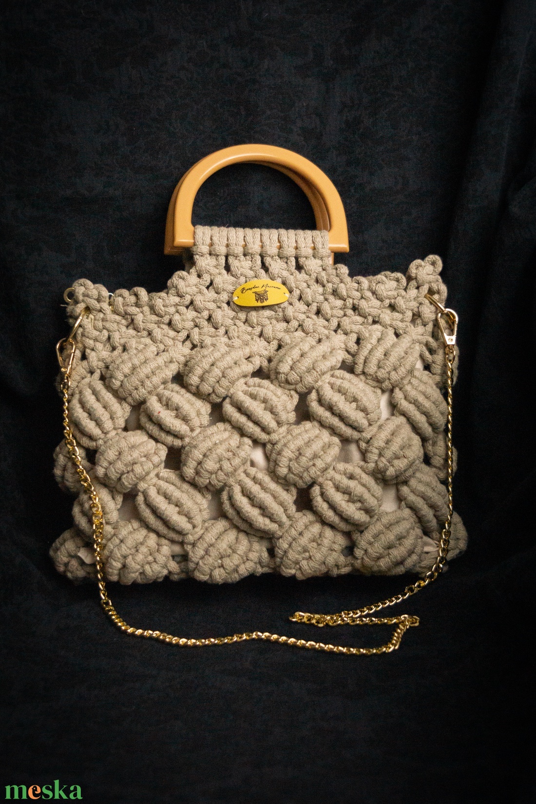 Makramé kézi/válltáska - táska & tok - kézitáska & válltáska - válltáska - Meska.hu