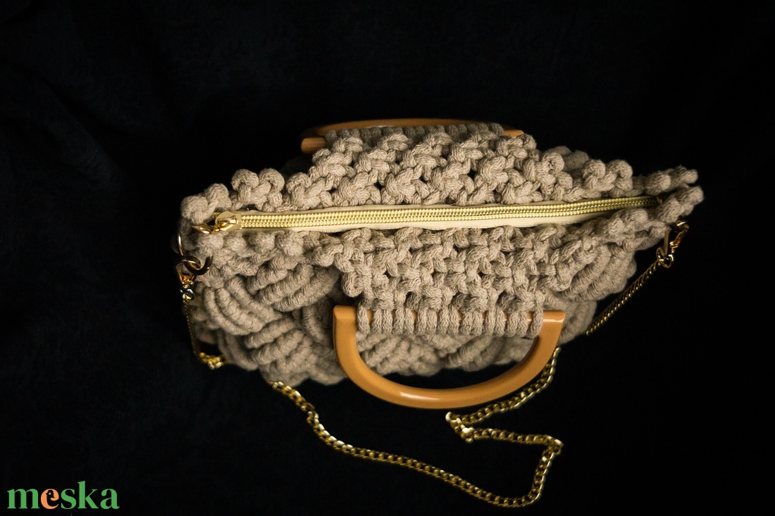 Makramé kézi/válltáska - táska & tok - kézitáska & válltáska - válltáska - Meska.hu