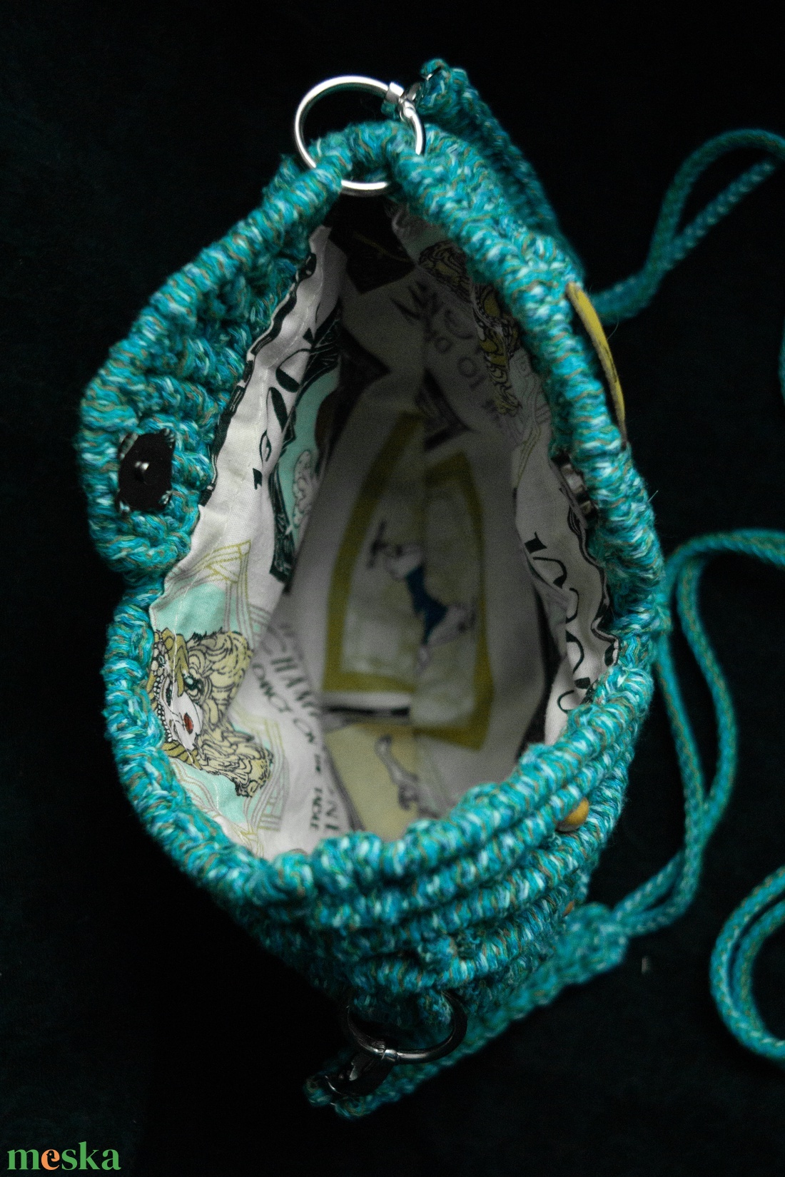  Makramé csigatáska - táska & tok - kézitáska & válltáska - vállon átvethető táska - Meska.hu