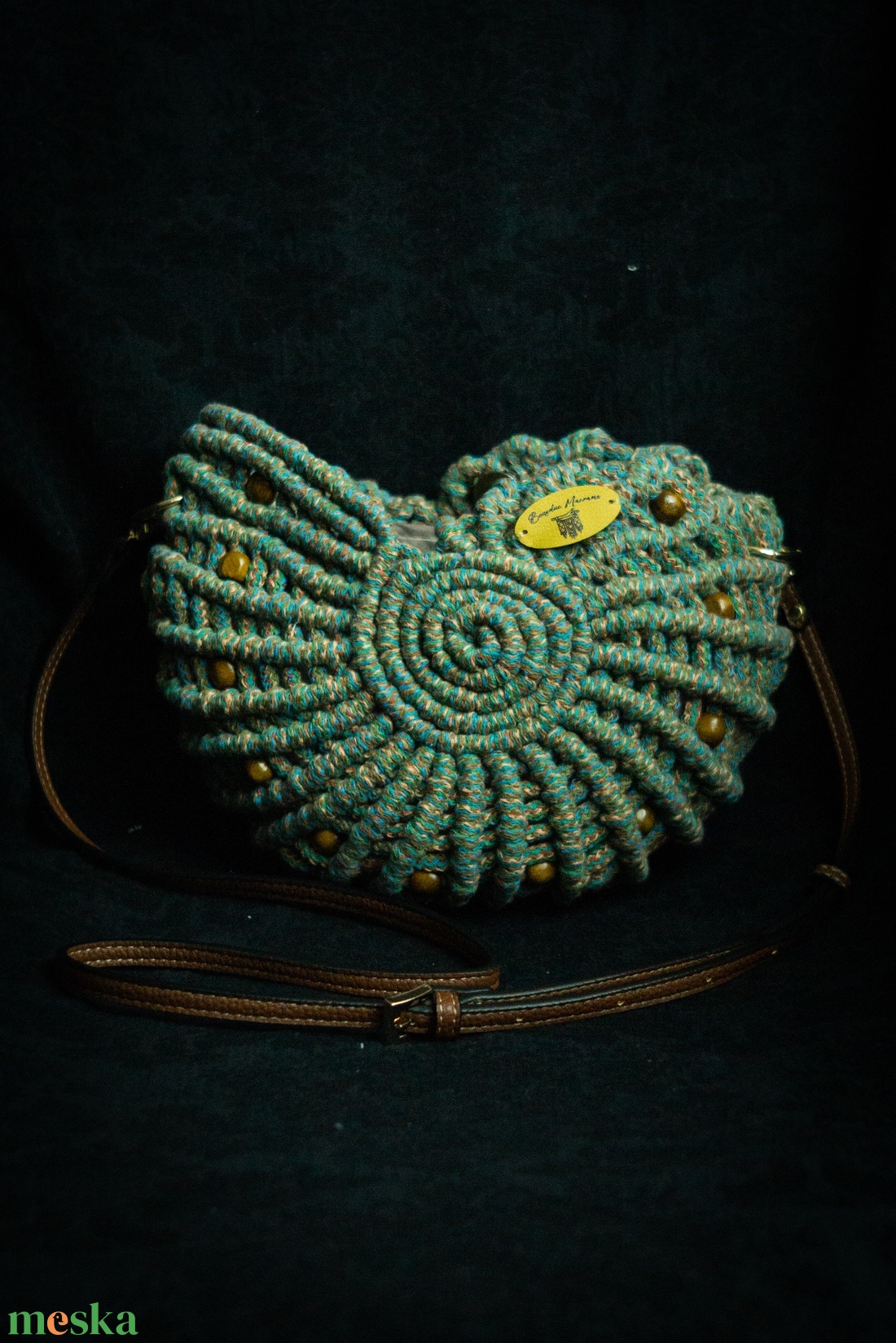  Makramé csigatáska - táska & tok - kézitáska & válltáska - vállon átvethető táska - Meska.hu