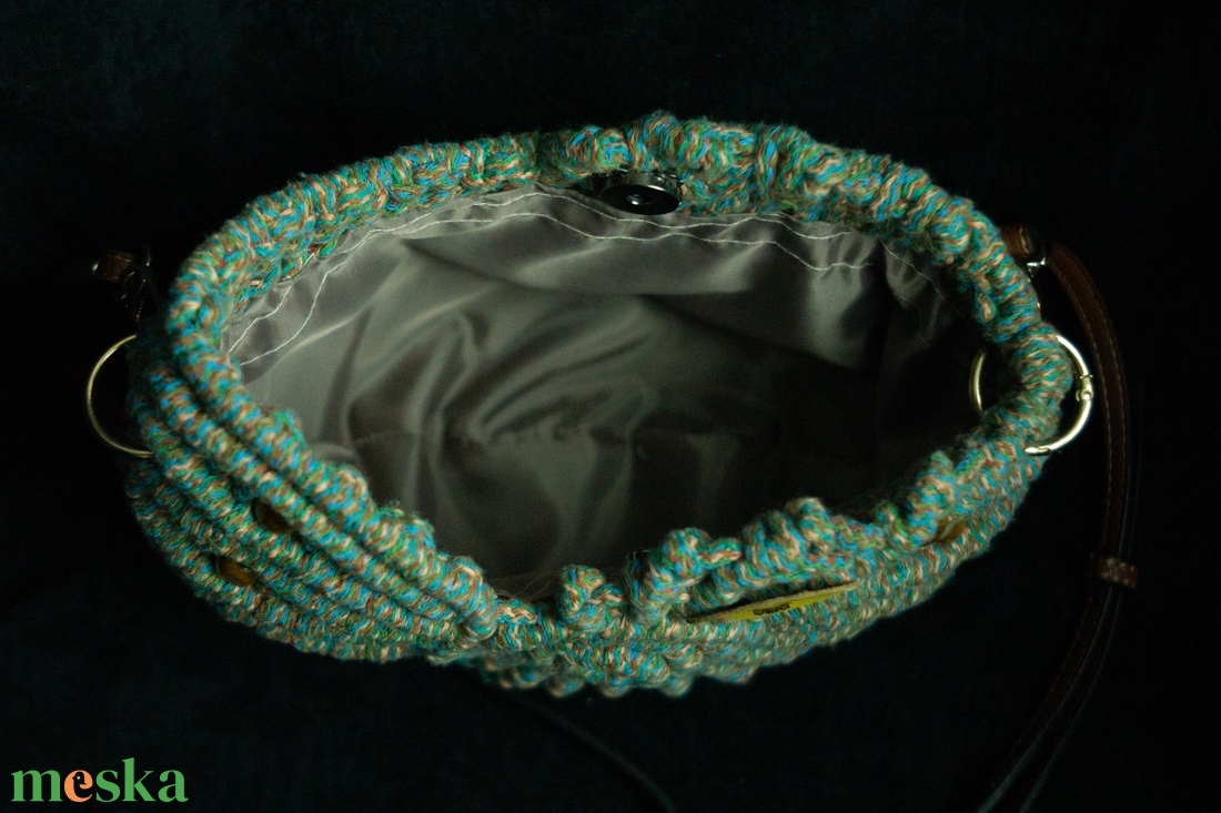  Makramé csigatáska - táska & tok - kézitáska & válltáska - vállon átvethető táska - Meska.hu
