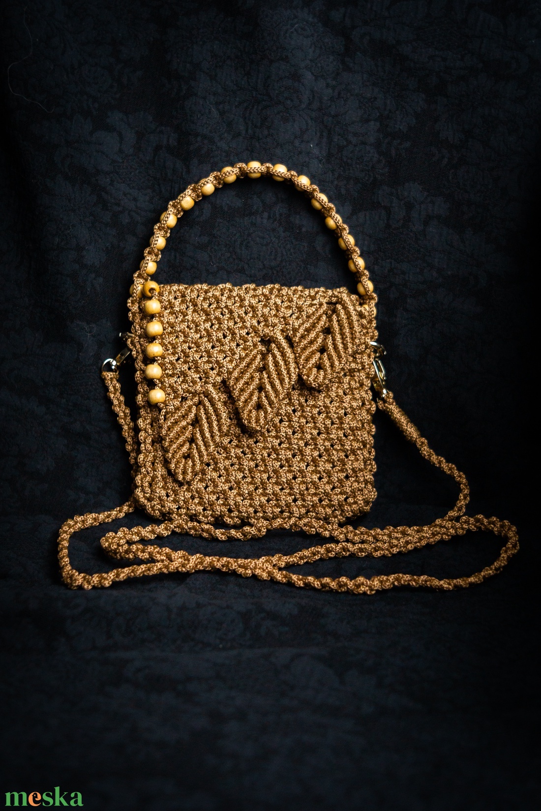 Makramé válltáska - táska & tok - kézitáska & válltáska - válltáska - Meska.hu
