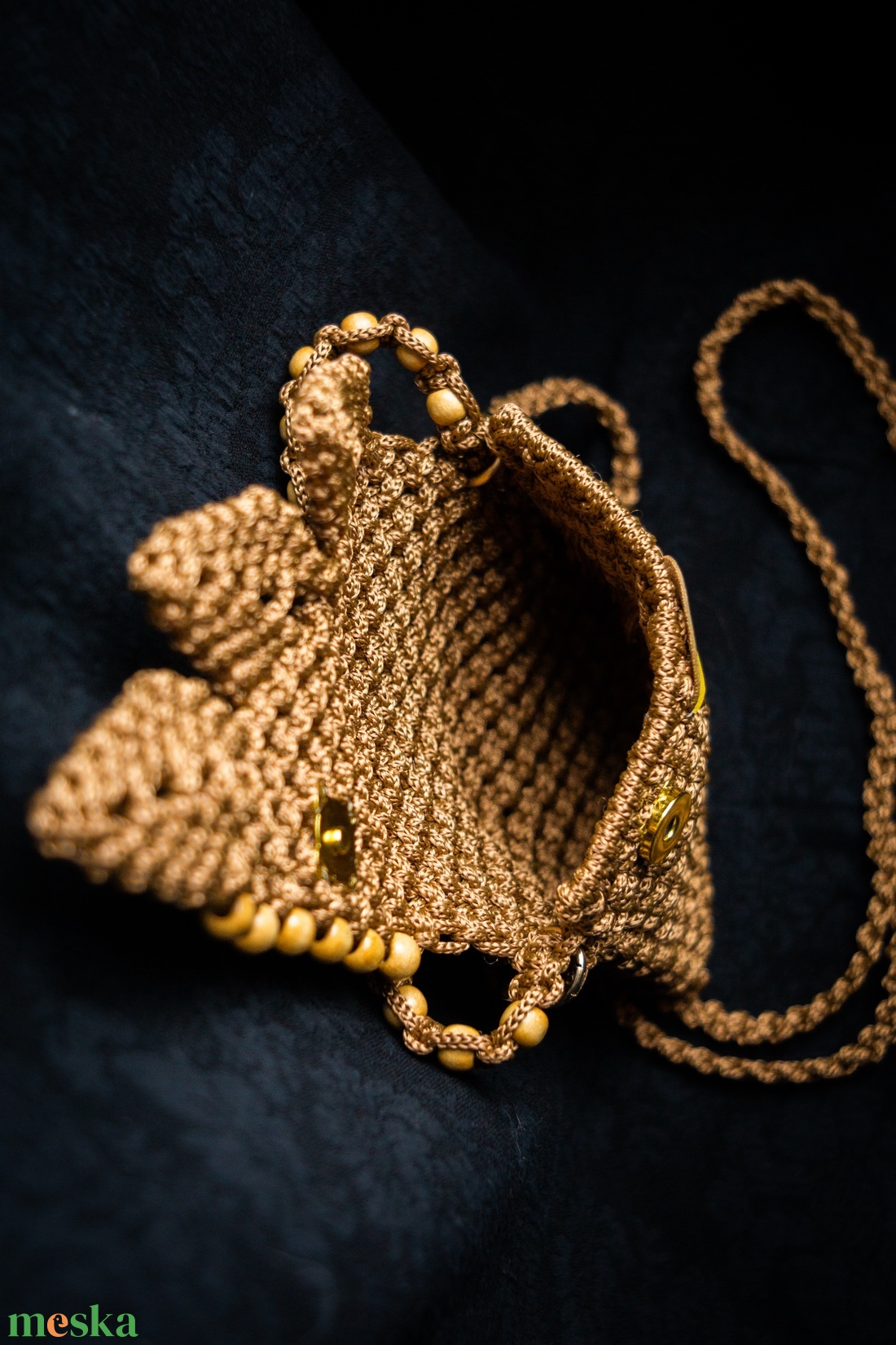 Makramé válltáska - táska & tok - kézitáska & válltáska - válltáska - Meska.hu