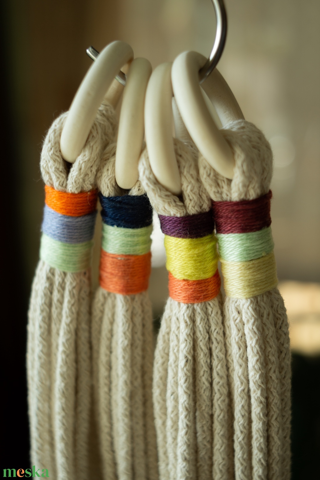 Makramé minimál virágtartó  - otthon & életmód - virágdekoráció - virágtartó - függő virágtartó - Meska.hu