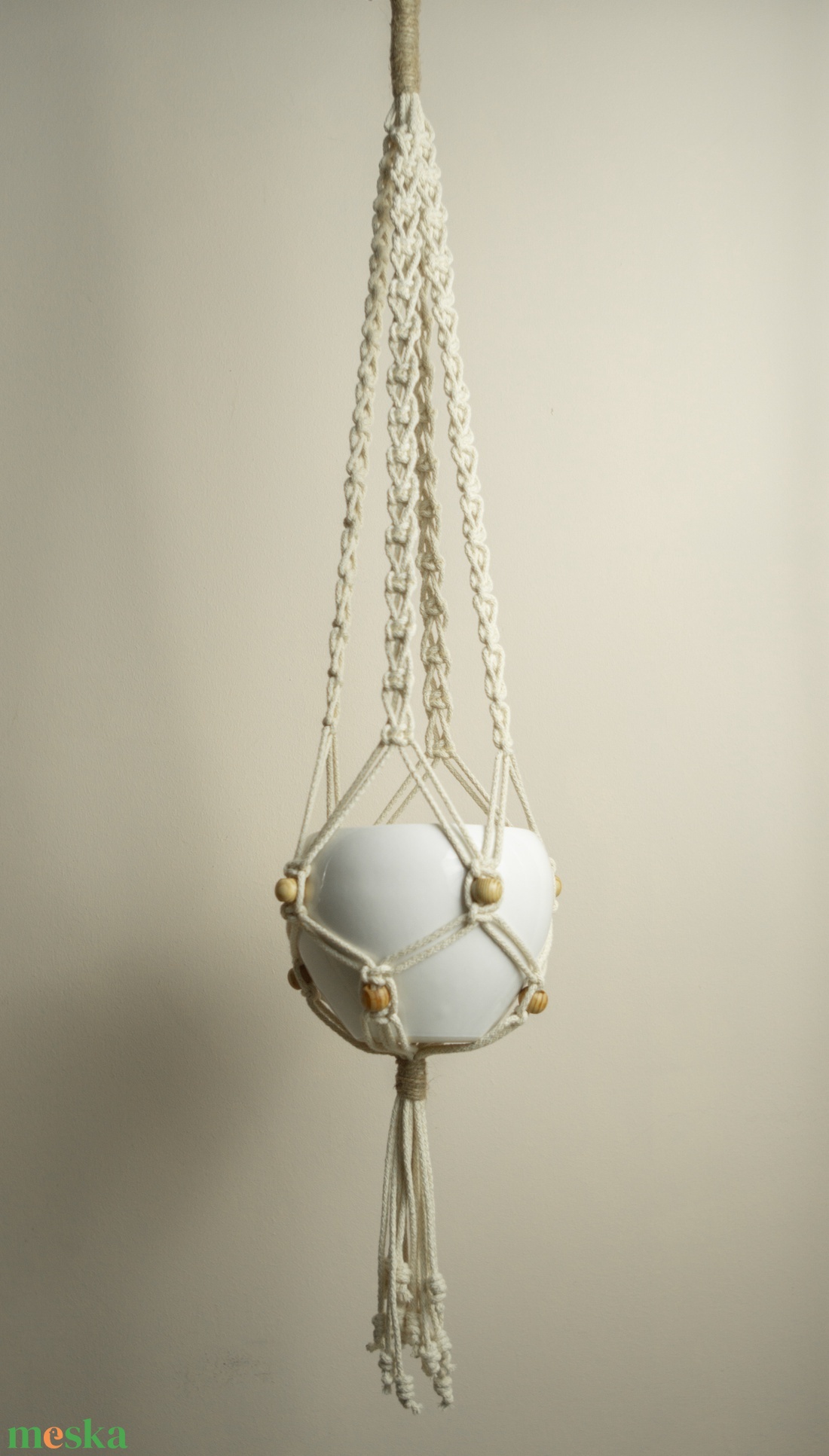  Makramé virágtartó  - otthon & életmód - virágdekoráció - virágtartó - függő virágtartó - Meska.hu