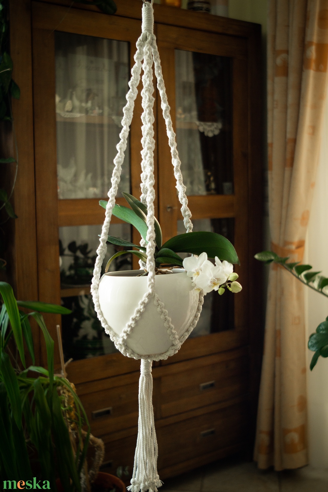  Makramé virágtartó  - otthon & életmód - virágdekoráció - virágtartó - függő virágtartó - Meska.hu