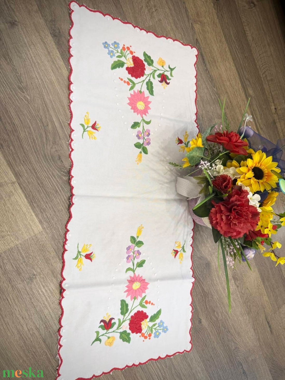 Vintage asztali futó  - otthon & életmód - lakástextil - abrosz, terítő - asztalfutó - Meska.hu