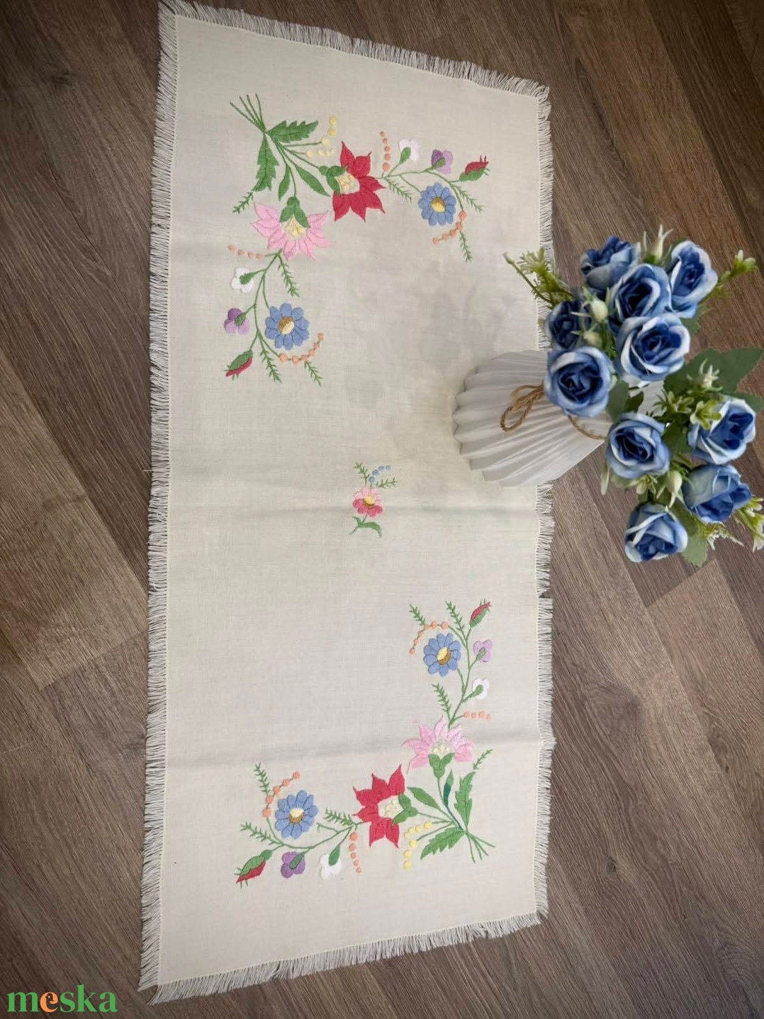 Vintage asztali futó  - otthon & életmód - lakástextil - abrosz, terítő - asztalfutó - Meska.hu