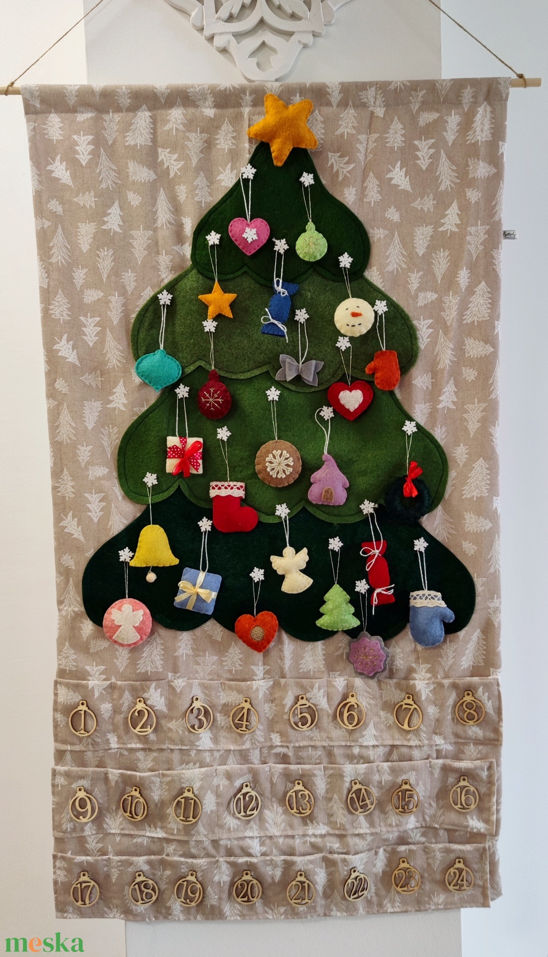 Gyapjúfilc adventi naptár - karácsony - adventi díszek - adventi naptár - Meska.hu Gyapjúfilc adventi naptár - karácsony - adventi díszek - adventi naptár - Meska.hu