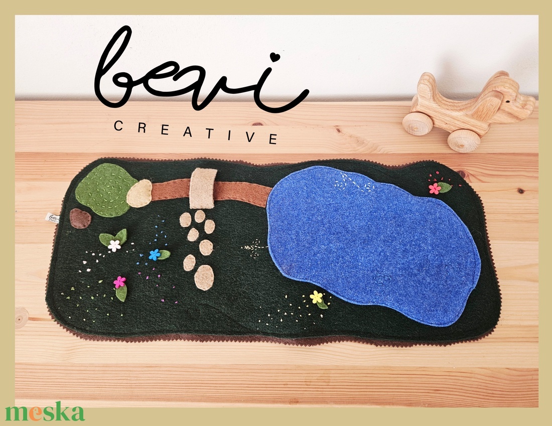 Gyapjúfilc játszószőnyeg  - baba - mama - baba játékok - waldorf játékok - Meska.hu