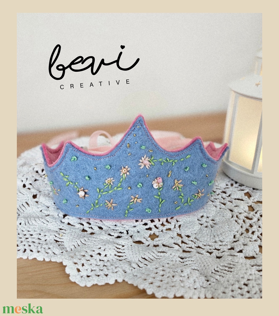 Gyapjúfilc tavaszi korona  - játék & sport - szerepjáték - Meska.hu