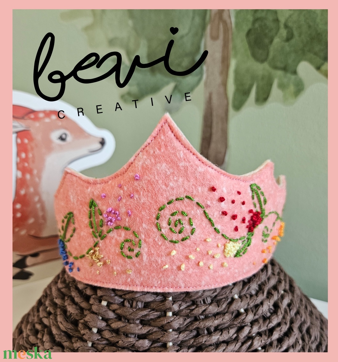 Gyapjúfilc tavaszváró korona  - játék & sport - szerepjáték - Meska.hu