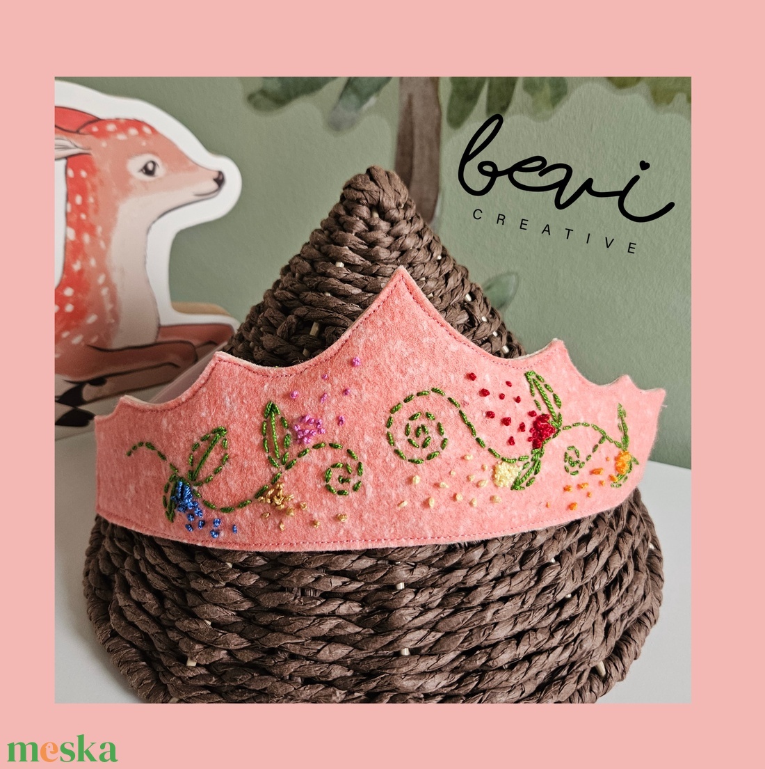 Gyapjúfilc tavaszváró korona  - játék & sport - szerepjáték - Meska.hu