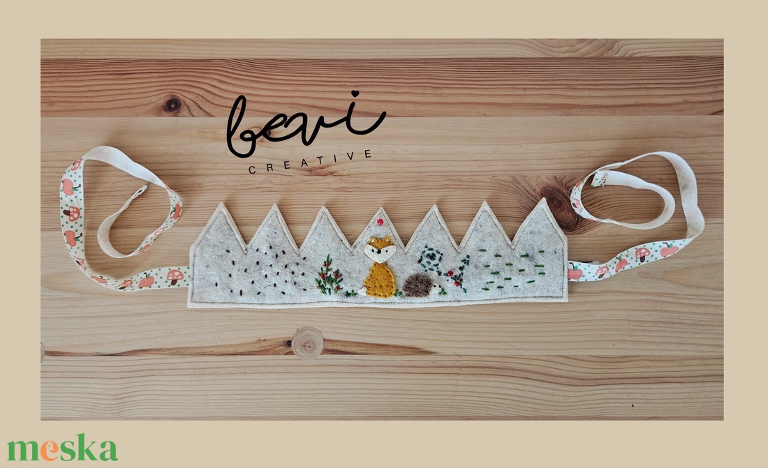 Erdei gyapjúfilc korona  - játék & sport - szerepjáték - Meska.hu