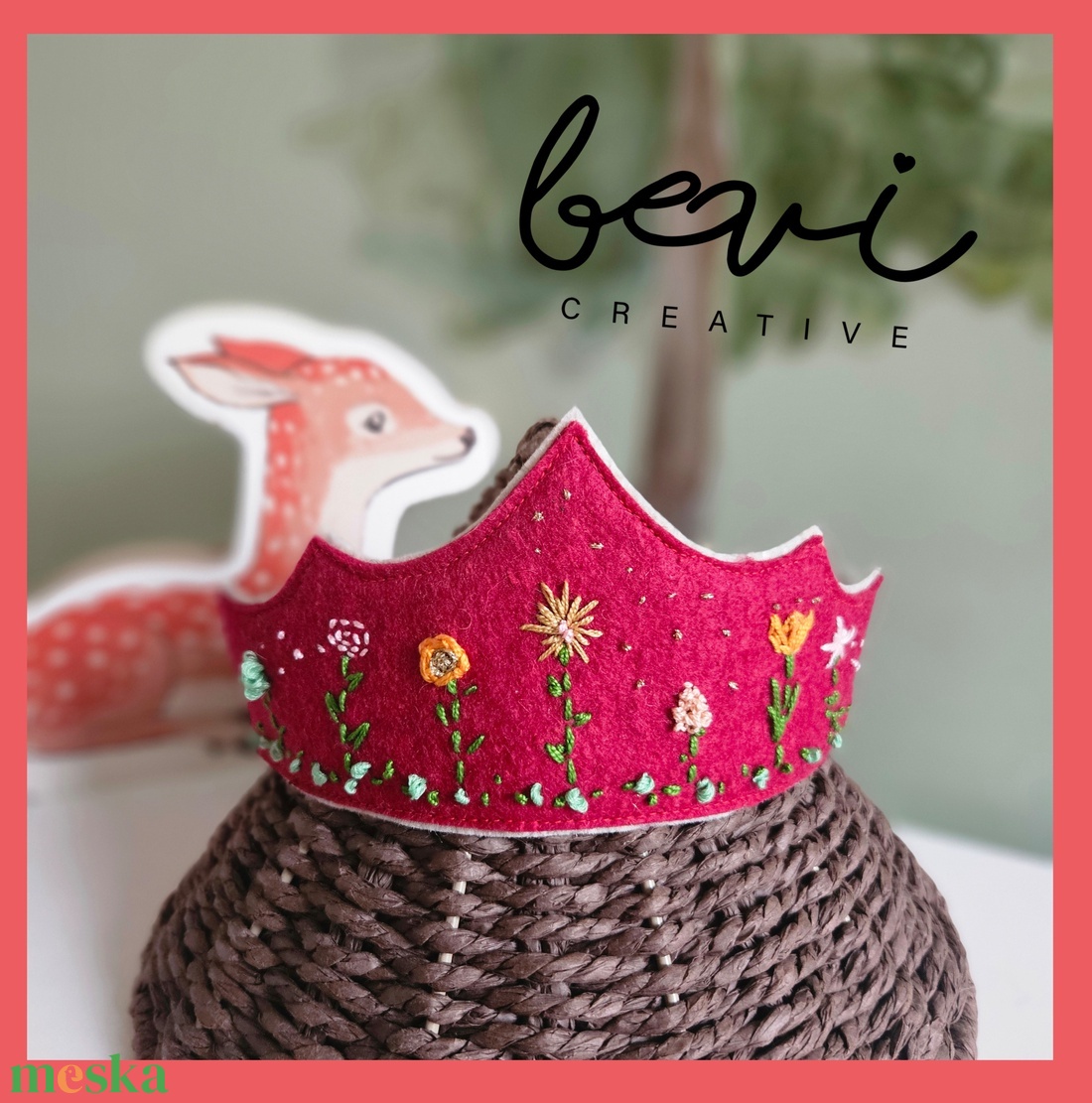 Tavaszi gyapjúfilc korona  - játék & sport - szerepjáték - Meska.hu