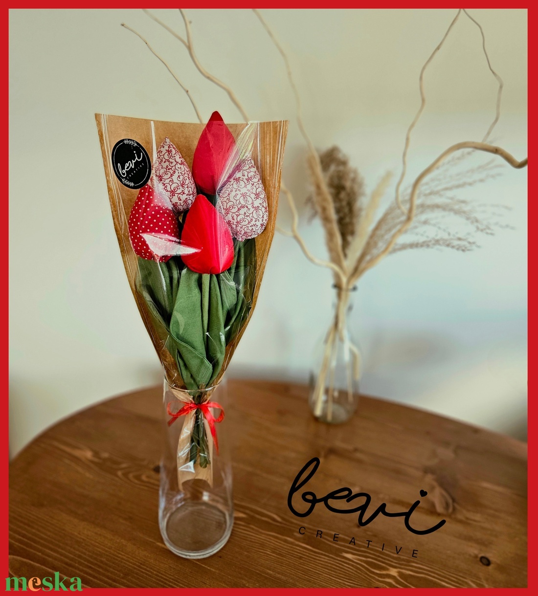 Textil tulipán virágcsokor  - otthon & életmód - dekoráció - Meska.hu