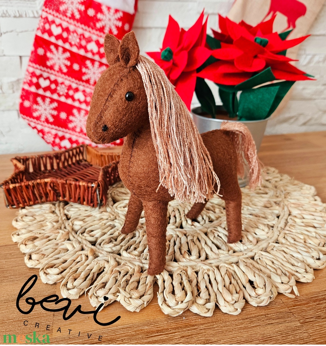 Gyapjúfilc ló  - játék & sport - plüssállat & játékfigura - ló - Meska.hu