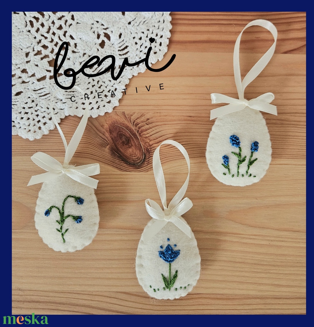 Gyapjúfilc húsvéti tojás szett  - otthon & életmód - dekoráció - húsvéti asztaldíszek - Meska.hu