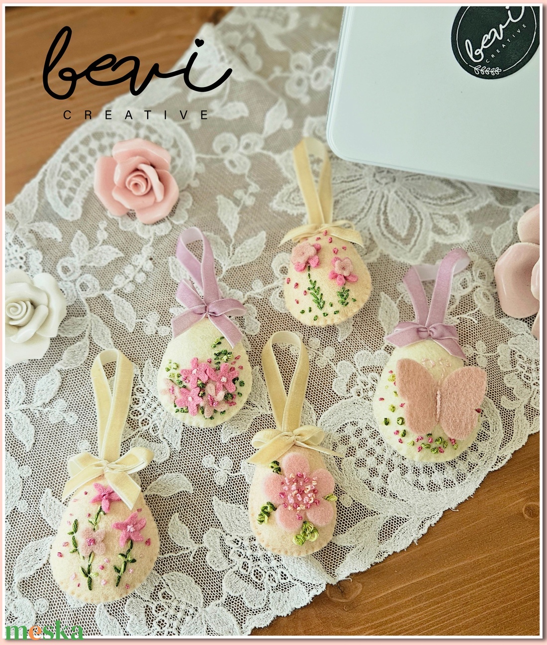 Gyapjúfilc húsvéti tojás szett  - otthon & életmód - dekoráció - húsvéti asztaldíszek - Meska.hu