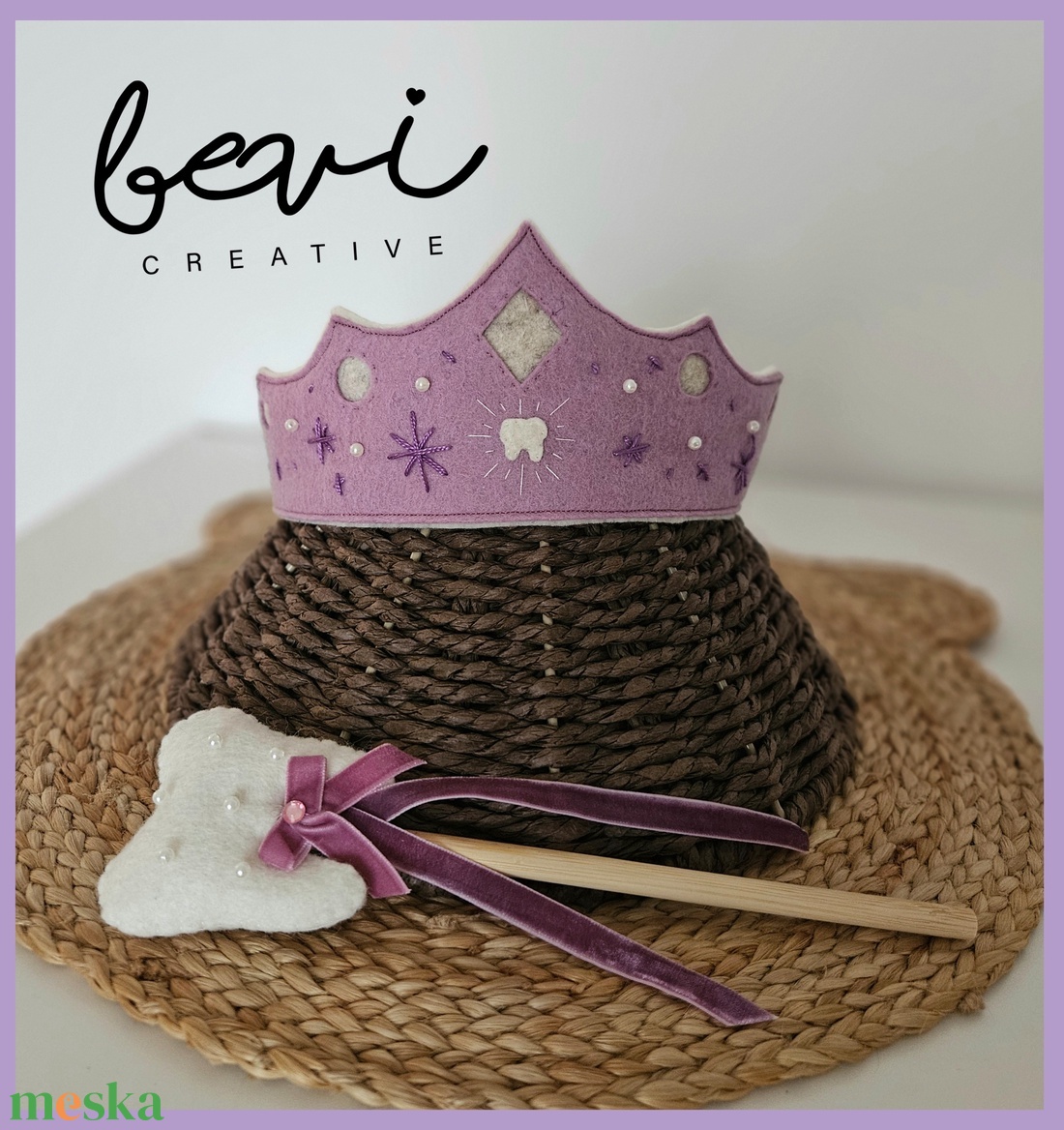 Gyapjúfilc farsangi fogtündér szett  - ruha & divat - jelmez & álarc - jelmez - Meska.hu