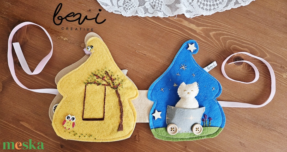 Cicás dekorfilc könyv  - baba - mama - baba játékok - textilkönyv & babakönyv - Meska.hu