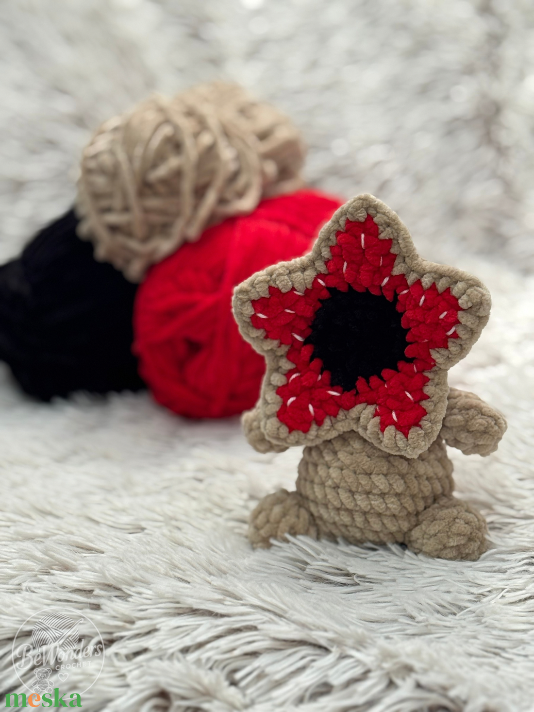 Horgolt baby demogorgon plüss - Stranger things figura - játék & sport - plüssállat & játékfigura - plüss mesefigurák - Meska.hu