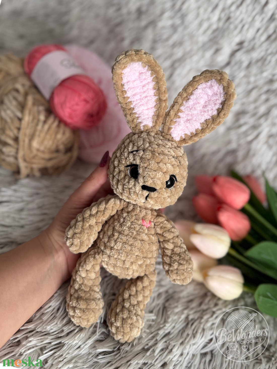 Horgolt húsvéti nyuszi  - játék & sport - plüssállat & játékfigura - nyuszi - Meska.hu