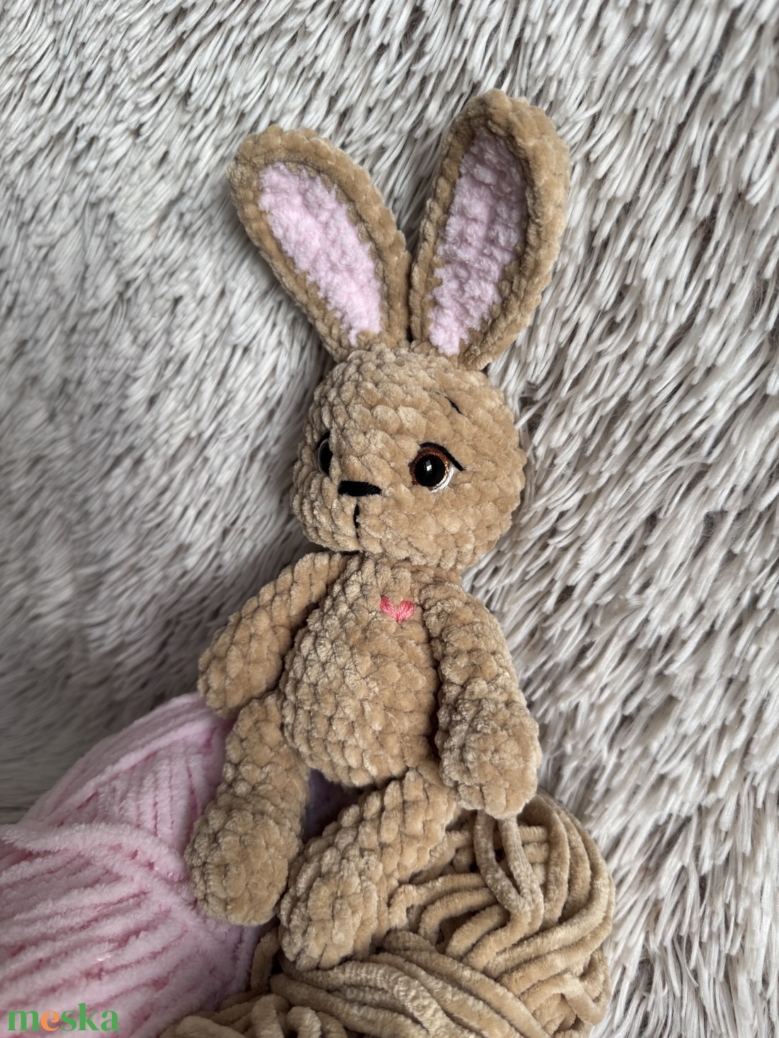 Horgolt húsvéti nyuszi  - játék & sport - plüssállat & játékfigura - nyuszi - Meska.hu