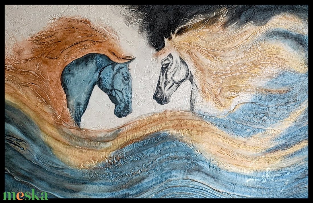 Embrace of horses - otthon & életmód - dekoráció - kép & falikép - 3d képek - Meska.hu Embrace of horses - otthon & életmód - dekoráció - kép & falikép - 3d képek - Meska.hu